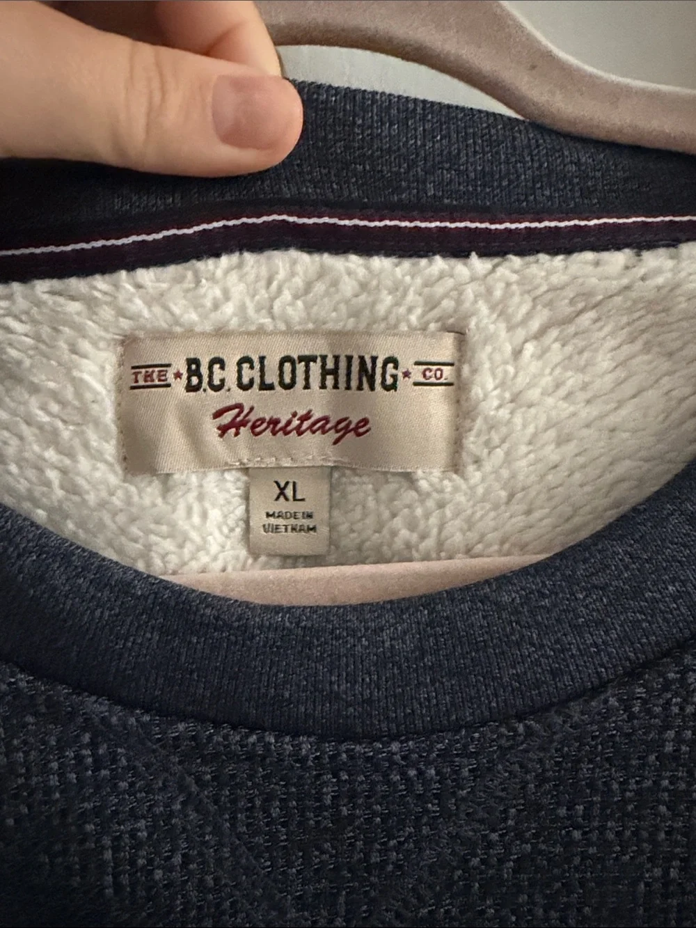 B.C clothing navy crewneck